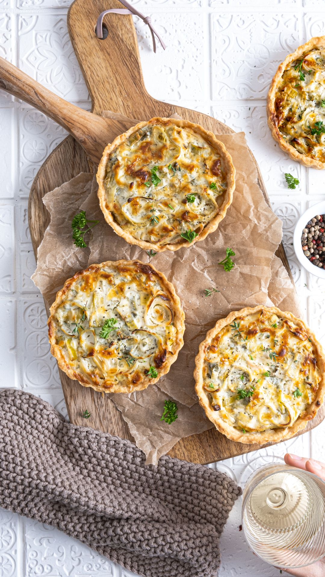 Vegane Mini-Quiches mit Lauch