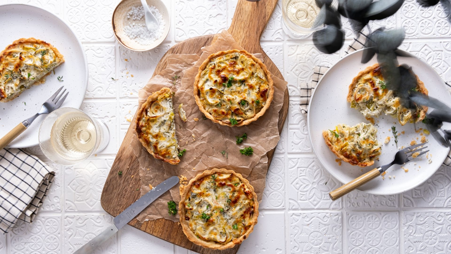 Vegane Mini-Quiches mit Lauch 