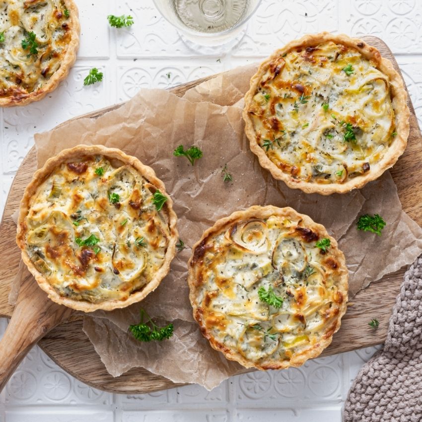 Vegane Mini-Quiches mit Lauch